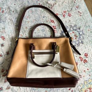 Coach leather tote bag